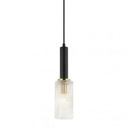 Lampa wisząca nowoczesna Perola PND-43309-1 BK+BR czarna – Italux